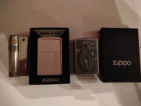 3 staré zapaľovače Zippo a td Použité funkčné