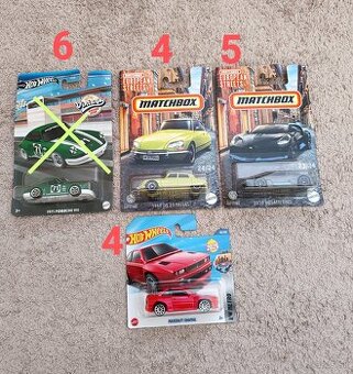 Autíčka Hotwheels matchbox mix nové