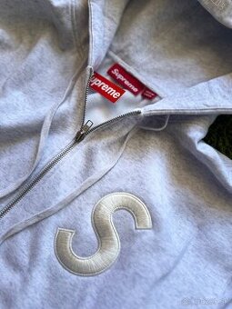 Supreme S Logo Zip Up Hooded Grey ⚪️ Size:M