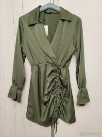 Kaki, olivové elegantné šaty