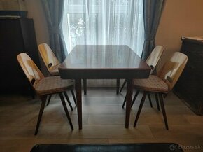 Retro nábytok stôl a stoličky