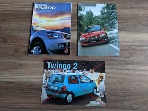 Predám staré prospekty Pajero a Avensis