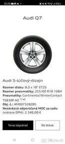 Predám kolesa Audi R18 komplety Audi Q7 disky + pneumatiky - 1