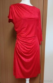Červené spoločenské šaty - asymetrické - 1