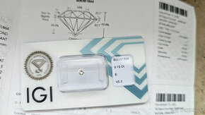 Diamant 0.15 ct - IGI certifikovaný investičný diamant