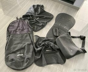 Fusak/sada komplet na kočík Pinkie Diamond Dark Grey - 1