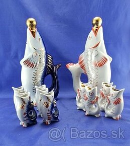 Staré porcelánové súpravy  -  26.3 cm  - karafy štamperlíky