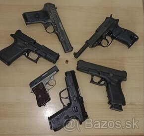 Cena dohodou predám pištole ČZ,Glock,Tokarev,Walter