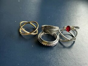 Sada strieborných prsteňov - 925 - 1
