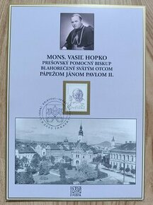 Pamätný list Mons. Vasiľ Hopko blahorečenýJánom Pavlom II. - 1