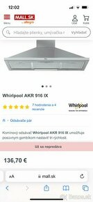 Digestor Whirlpool AKR 916 IX