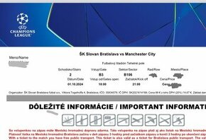 3ks ŠK Slovan Bratislava vs Manchester city