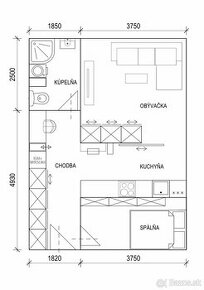 2-izbový byt po dispozičnej úprave, Ružinov - 1