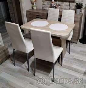 Stôl 100x65 cm + 4 stoličky