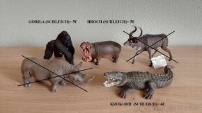 Zvieratká Schleich, Papo, Collecta, Bullyland