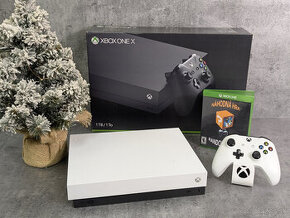 Xbox One X 1TB biele, ovládač, 1 náhodná hra + darček