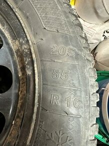 Plechove disky 5x112 + zimne pneu 6mm