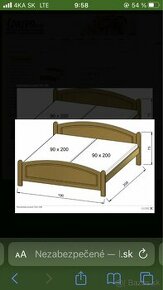 Manželská posteľ z masívu