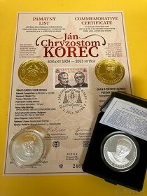Kompletný set mincí Korec - BK + PROOF + IL