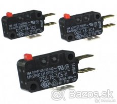 16Amp SPDT ╍ 6.35mm Konektory ╍ Mikrospínače bez páčky