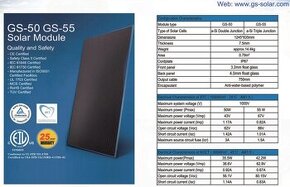 Fotovoltaicke penely GS Solar 55