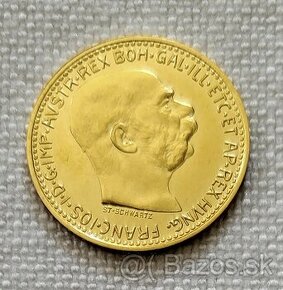 Zlatá investičná minca 10 koruna FJI 1912 bz - 1