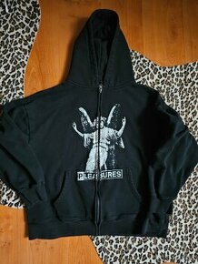 Mikina PLEASURES Fetish Zip Hoodie čierna xl