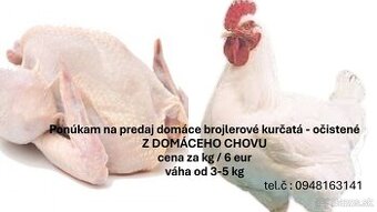 Predám Brojlerove kurčatá