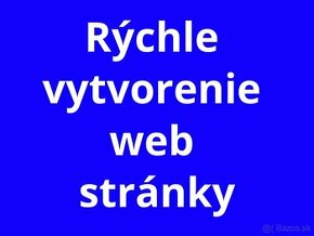 Vytvorenie web stránky