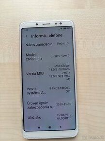 Predám Xiaomi Redmi Note 5 4GB/64GB modrý - 1