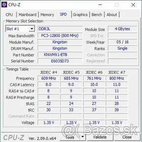 Predam SODIMM DDR3L 8 GB za 10,- Eur