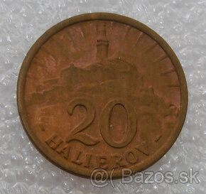 Mince 20 Halierov 1940 UNC stav - Slovenský štát 1939-1945