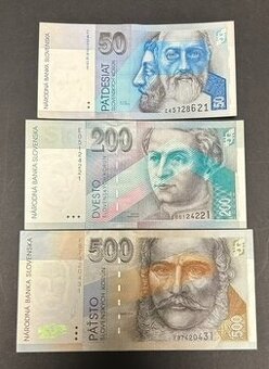 Bankovky Slovenská Republika 1993-2008 UNC