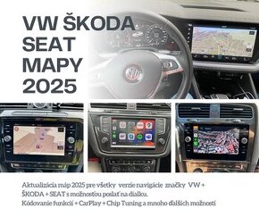 Aktualizácia navigácie Škoda Mapy 2025 Carplay Kodovanie