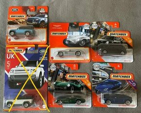 Matchbox rôzne - Aston Martin, Land Rover, LEVC Taxi, Jaguar