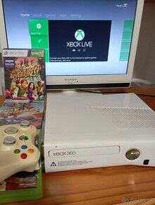 Biely XBOX 360 SLIM 4GB aj s kinectom