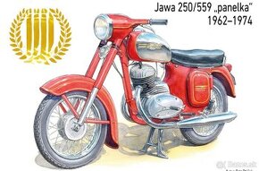 Jawa 250 559 . Povodne plechy .