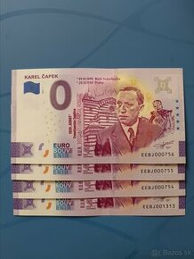 0€ bankovka Karel Capek