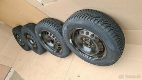 VW disky 5x112, ET 43, zimné Pirelli 195 / 65 R15 - 1