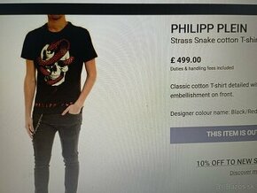 Predám tričko Philipp Plein