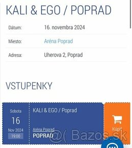 Predám 2 lístky na koncert Ego a Kali v Poprade. - 1