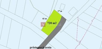 Predaj  pozemok 720m2 (41mx17m) Pavčina Lehota-Liptovský Mi