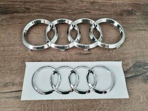 AUDI chromove znaky loga znaky AUDI chrom znak logo - 1