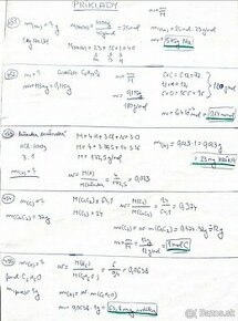 LF UPJŠ - vypočítané príklady z chémie