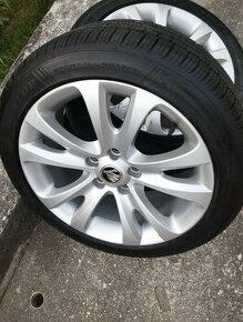 5x112 R17 original Skoda sada s pneu Dunlop - 1