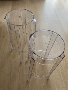 Dve barové stoličky KARTELL - CHARLES GHOST 75 CM