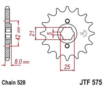 Vyvodové koliečko JTF575 Yamaha TT250,350,600