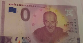 Predám 0 eurovú bankovku Louis De Funes.
