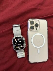 Iphone 15 pro natutal titan+apple watch ultra+ príslušenstvo