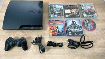 PS3 Slim s 250GB HDD, príslušenstvom + 6 hier